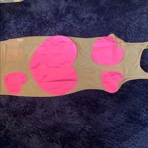 Sheer dress with pink hearts